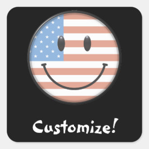 Sticker Carré Drapeau patriotique américain