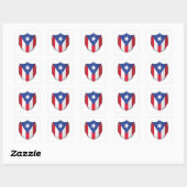 Sticker Carré Drapeau Porto Rico Silver Shield (Feuille)