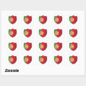 Sticker Carré Drapeau Portugal Silver Shield (Feuille)