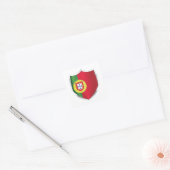 Sticker Carré Drapeau Portugal Silver Shield (Enveloppe)