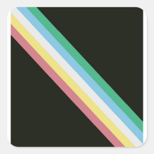 Sticker Carré Drapeau Pour Handicap Pour Fierté