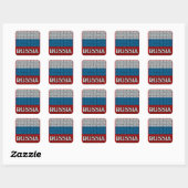 STICKER CARRÉ DRAPEAU RUSSE (Feuille)