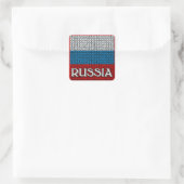 STICKER CARRÉ DRAPEAU RUSSE (Sac)