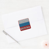 STICKER CARRÉ DRAPEAU RUSSE (Enveloppe)