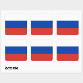 Sticker Carré Drapeau Russie/Russie (Feuille)