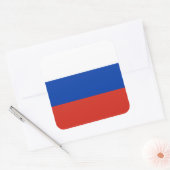 Sticker Carré Drapeau Russie/Russie (Enveloppe)