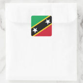 Sticker Carré Drapeau Saint-Kitts-et-Nevis (Sac)