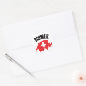 Sticker Carré Drapeau Schweiz Suisse (Enveloppe)