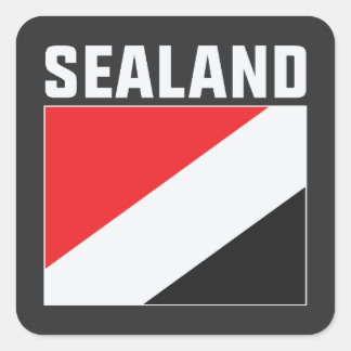 Sticker Carré drapeau sealand, drapeau sealand