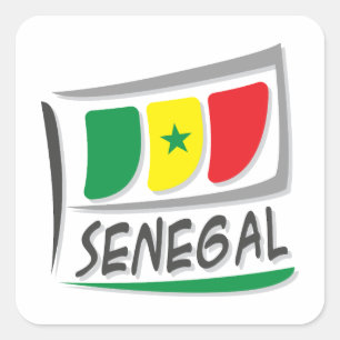 Sticker Carré Drapeau Sénégal Pride X