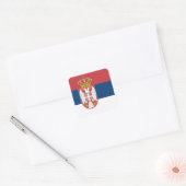 Sticker Carré Drapeau serbe (Enveloppe)
