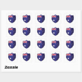 Sticker Carré Drapeau Silver Shield Australie (Feuille)