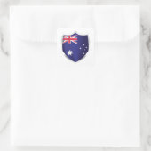 Sticker Carré Drapeau Silver Shield Australie (Sac)
