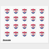 Sticker Carré Drapeau Silver Shield Croatie (Feuille)