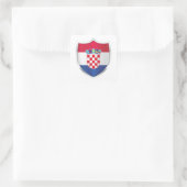 Sticker Carré Drapeau Silver Shield Croatie (Sac)