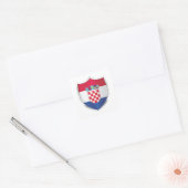 Sticker Carré Drapeau Silver Shield Croatie (Enveloppe)