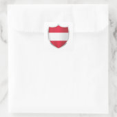 Sticker Carré Drapeau Silver Shield en Autriche (Sac)