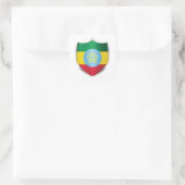 Sticker Carré Drapeau Silver Shield en Éthiopie (Sac)