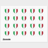 Sticker Carré Drapeau Silver Shield Italie (Feuille)