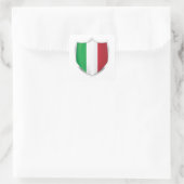 Sticker Carré Drapeau Silver Shield Italie (Sac)