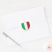 Sticker Carré Drapeau Silver Shield Italie (Enveloppe)