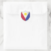 Sticker Carré Drapeau Silver Shield Philippines (Sac)