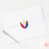 Sticker Carré Drapeau Silver Shield Philippines (Enveloppe)