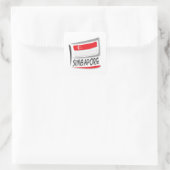 Sticker Carré Drapeau Singapore Pride X (Sac)