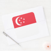 Sticker Carré Drapeau Singapour/Singapour (Enveloppe)