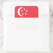Sticker Carré Drapeau Singapour/Singapour (Sac)