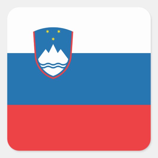 Sticker Carré Drapeau Slovénie (Devant)