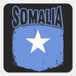 Sticker Carré Drapeau somalien idée cadeau