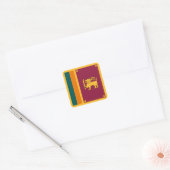 Sticker Carré Drapeau Sri Lanka (Enveloppe)