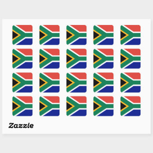 Sticker Carré drapeau sud-africain