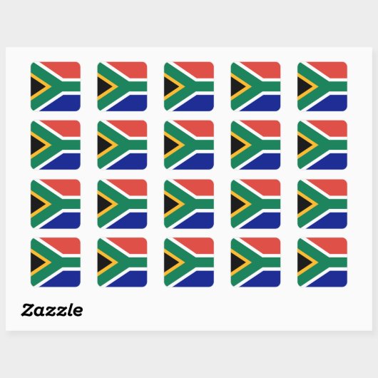 Sticker Carré drapeau sud-africain (Feuille)