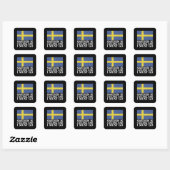 Sticker Carré Drapeau Suède (Feuille)