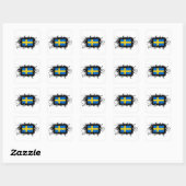 Sticker Carré Drapeau Suède (Feuille)