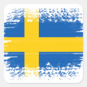 Sticker Carré Drapeau suédois (Devant)