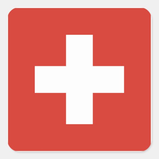 Sticker Carré Drapeau suisse (Devant)