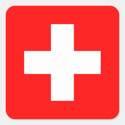 Sticker Carré Drapeau suisse (Devant)