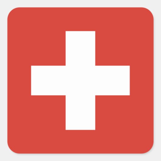 Sticker Carré Drapeau suisse (Devant)