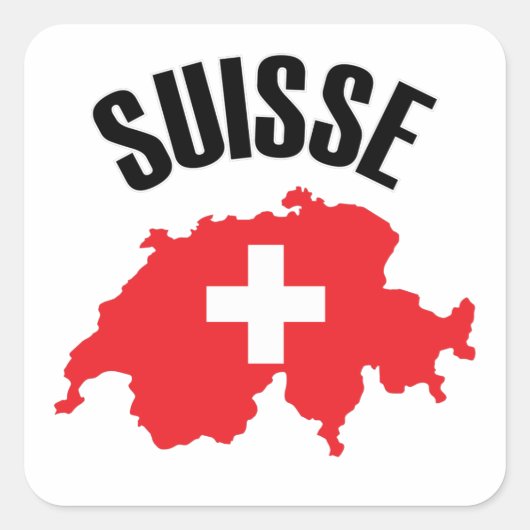 Sticker Carré Drapeau suisse (Devant)