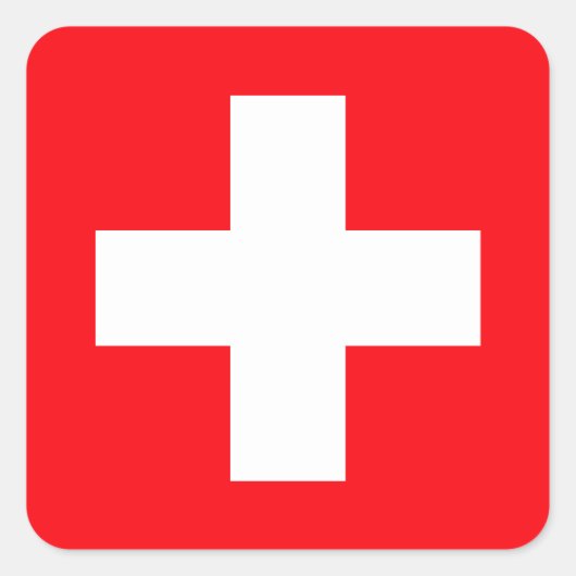 Sticker Carré Drapeau suisse (Devant)