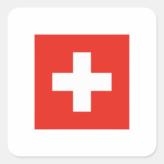 Sticker Carré Drapeau suisse (Devant)