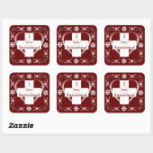 Sticker Carré Drapeau suisse et edelweiss (Feuille)