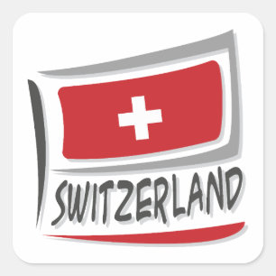 Sticker Carré Drapeau Suisse Pride X