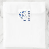 Sticker Carré Drapeau sur la carte de la Grèce (Sac)