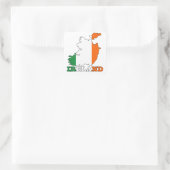Sticker Carré Drapeau sur la carte d'Irlande (Sac)