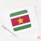 Sticker Carré Drapeau surinamais, Drapeau surinamais (Enveloppe)