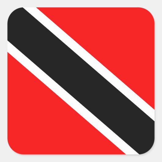 Sticker Carré Drapeau Trinité-et-Tobago (Devant)